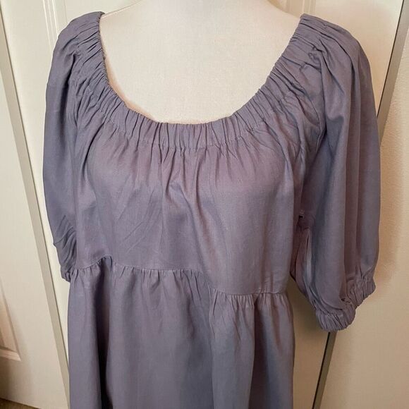 Forever 21 woven Knee Length Dress Blue Size Medium - Picture 3 of 13